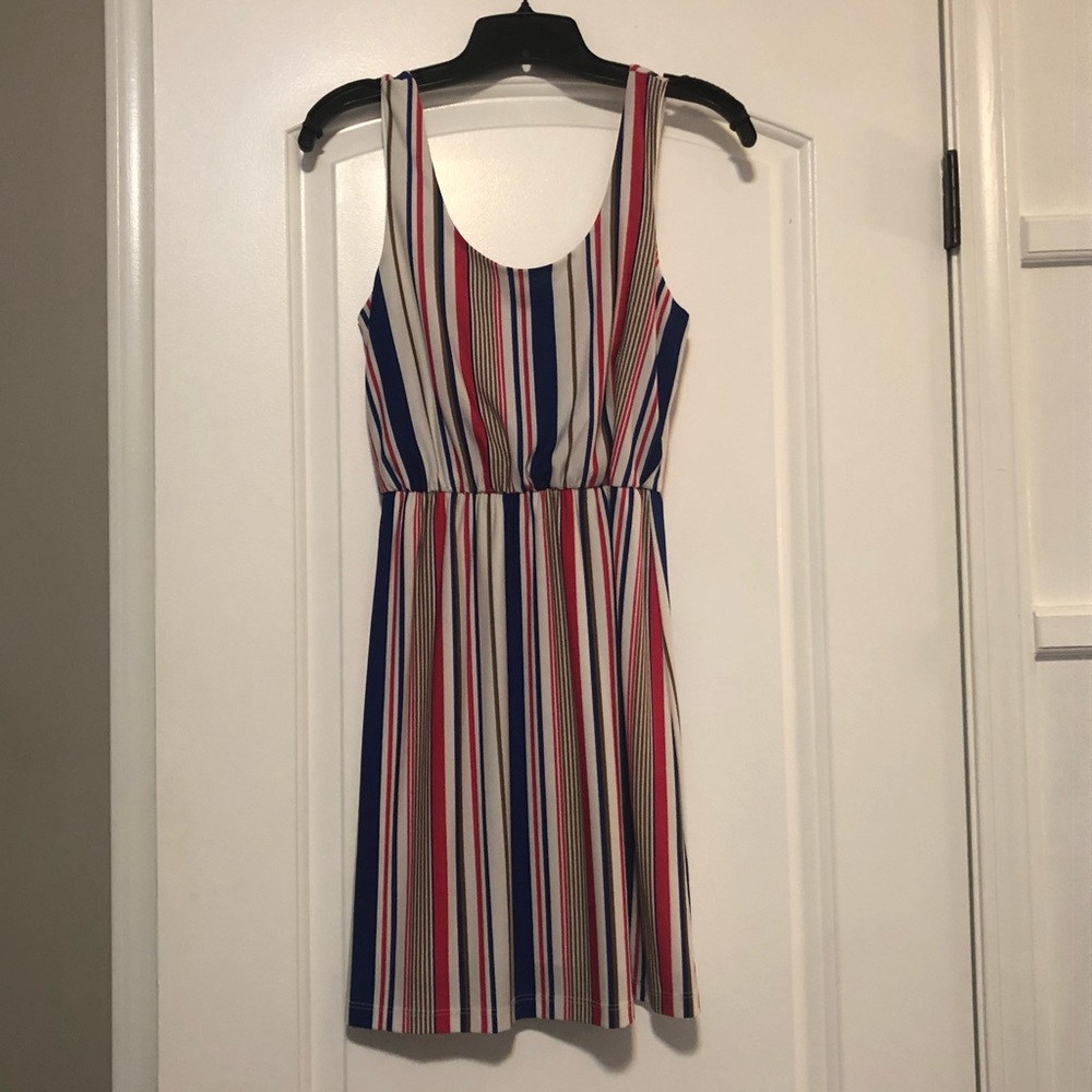 Akira Striped Tank Mini Dress